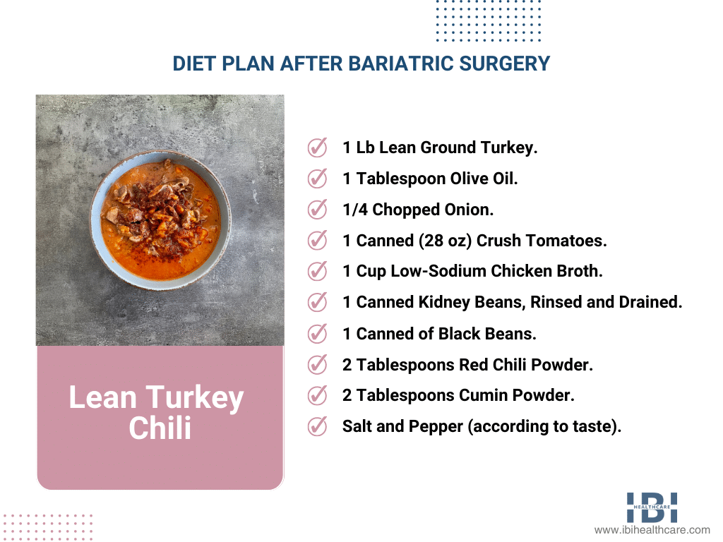 Bariatric Soft Food Recipes: Diet Plan After Bariatric Surgery - Lean Turkey Chili